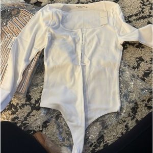 long sleeve hook & eye Henley bodysuit-Abercrombie-large